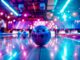 Mejores boliches en CDMX - Pelota de bolos en una pista de boliche con luces de neón