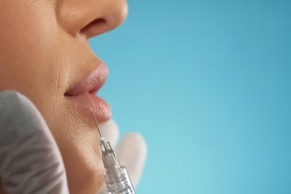 Aumento de labios en CDMX - Plano detalle de inyectadora con ácido hialurónico para mejorar la proyección labial 