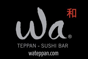 Restaurantes buenos bonitos y baratos - Logo del restaurante Wa Teppan Sushi Bar, especialistas en comida asiática con sushi, carnes y mariscos