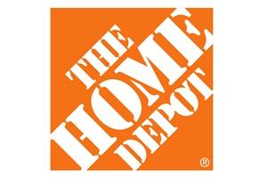 Logo de The Home Depot, amplio catálogo de herramientas para el pintor, como brochas, rodillos, cintas y lijas
