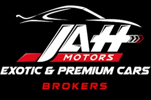 Tiendas de coches de lujo - Logo de JAH MOTORS, venta de automóviles exóticos y premium con modelos superdeportivos y sedanes de alta gama