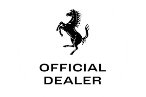 Logo de Ferrari México, concesionario oficial con exhibición de modelos exclusivos de alta gama