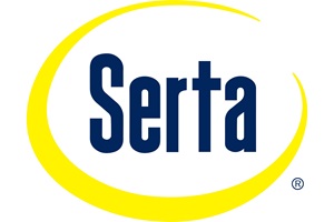 Logo de Serta, innovación en tecnologías de descanso, con un colchón que se adapta a la forma del cuerpo