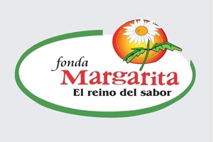 Restaurantes de comida típica - Logo de Fonda Margarita, menú con platillos clásicos mexicanos como enchiladas, tacos y mole poblano