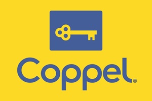 Logo de Coppel, tienda departamental con productos infantiles de calidad a precios competitivos
