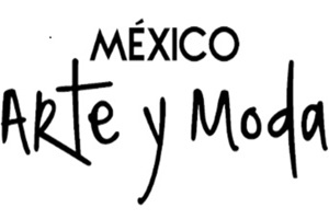 Logo de México Arte y Moda, espacio con diferentes prendas como coloridos huipiles, blusas bordadas y pantalones de tela
