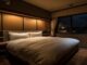 Mejores moteles - Cama matrimonial de un cuarto de motel con luces tenues en uno de los mejores moteles de CDMX