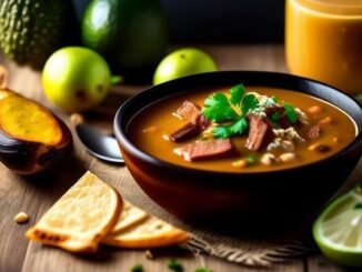 Comer pozole en CDMX - Presentación de un pozole tradicional mexicano preparado en uno de los mejores lugares donde comer pozole en CDMX
