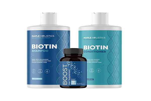 Productos para el pelo - Set de regeneración capilar de Biotin de Maple Holistics