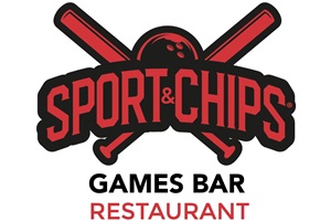 Restaurantes juveniles en CDMX - Logo del restaurante Sport & Chips Games Bar, propuesta gastronómica americana, bar deportivo y carnes