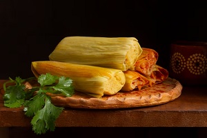 Tamales de las comidas típicas de México
