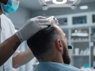 Clínicas injerto de cabello CDMX - Médico tricólogo evaluando a un hombre con alopecia para determinar cuánto cuesta un injerto de cabello CDMX