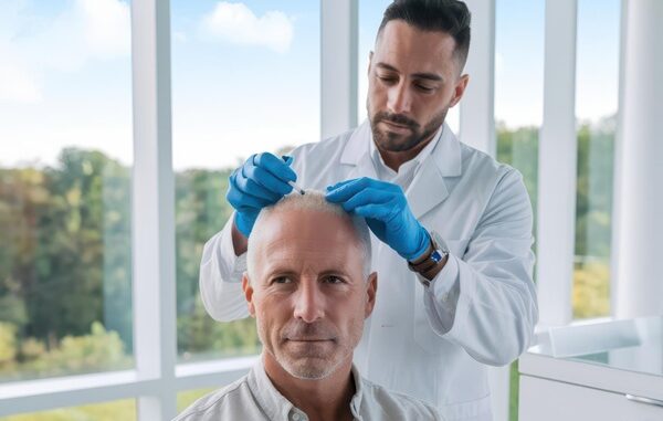 Técnica FUE Zafiro - Tricólogo realizando un implante capilar con la técnica FUE Zafiro en la mejor clínica injerto de cabello CDMX