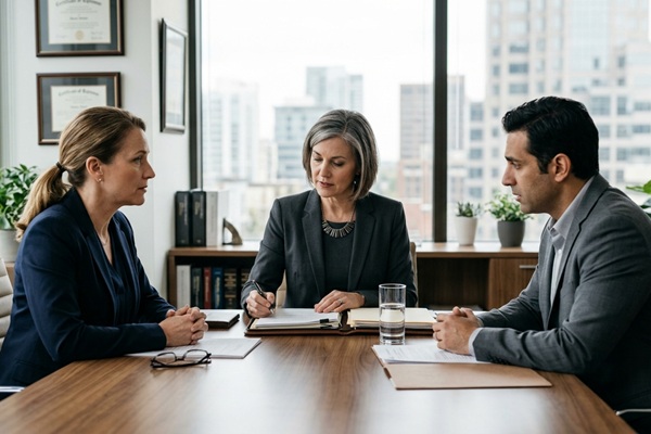 Abogados de divorcio - Abogado familiar CDMX realizando un divorcio express a una pareja